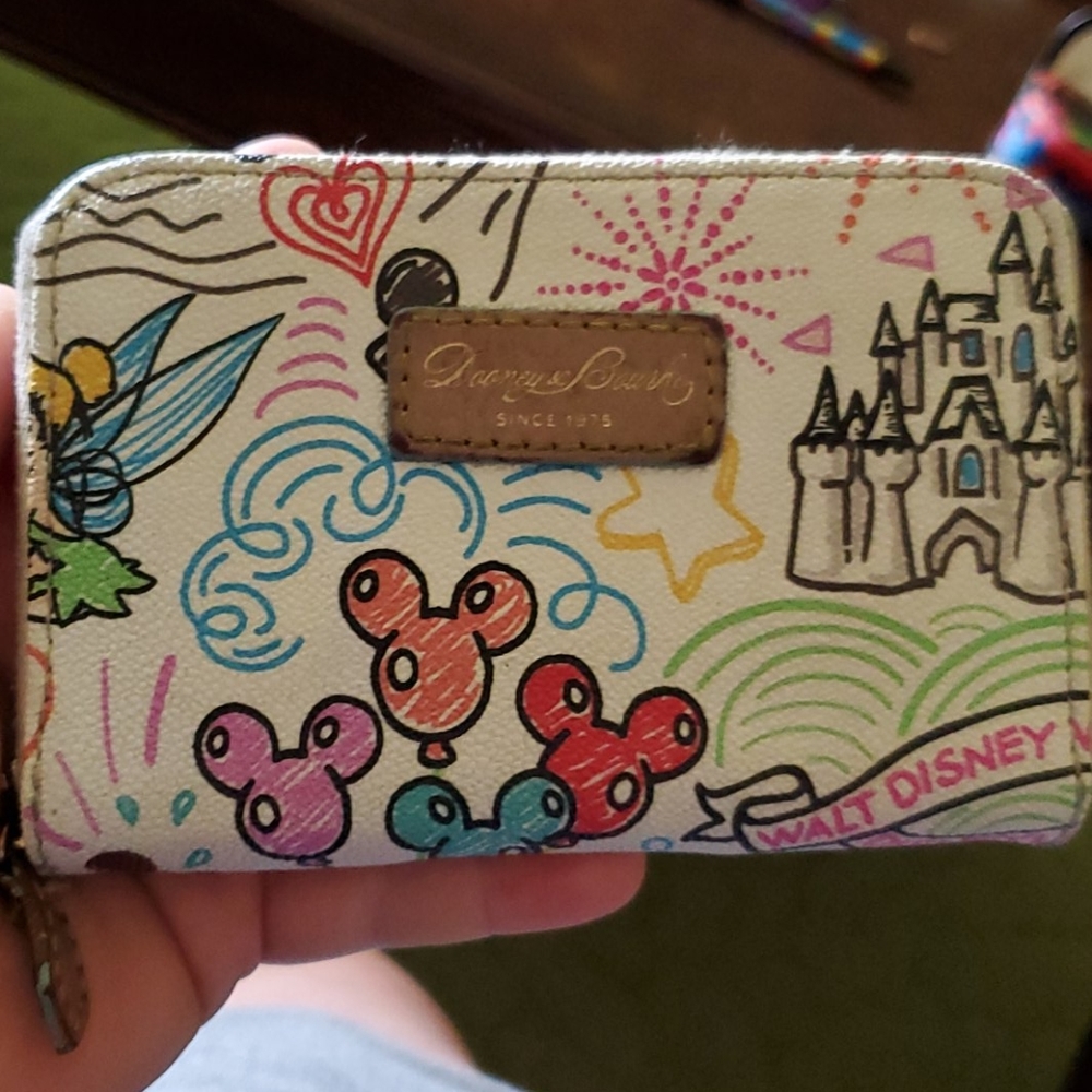 Disney Dooney & Bourke Sketch Zippered Wallet